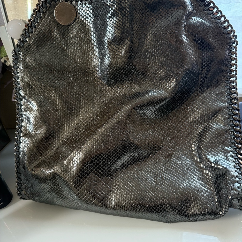 Stella McCartney Metallic Black Shoulder Bag